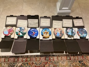 Lot Of 7 Knowles Walt Disney Plates In Box With COAS