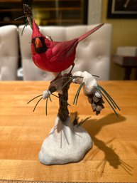 WINTERS JEWEL By Bob Guge Danbury Mint Collection Cardinal Bird