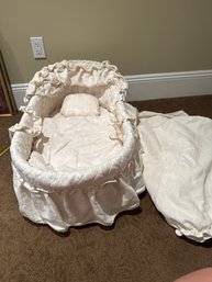 Vintage Kids Line, Portable Cream Color Bassinet Perfect For Grandmas House
