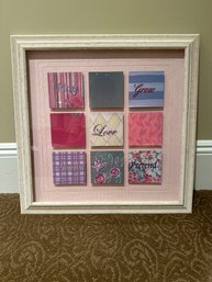 20x20 In Wall Art Perfect For Little Girls Room, Shadowbox Design, White Painted Antiqued Frame