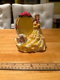 Disney Parks Beauty And The Beast Belle Picture Frame With Snow Globe Castle