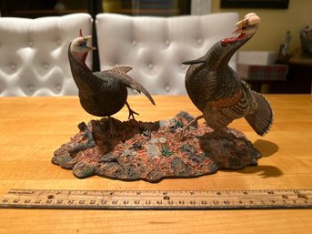 Danbury Mint Autumn Rivals Nick Bibby Turkey Hunting Figure Statue Sculpture
