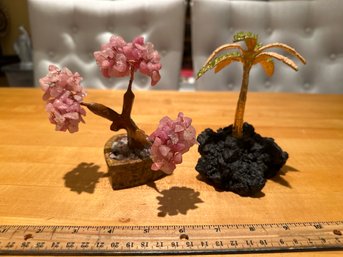 Pink Gem Tree With Heart Base Palm Tree With Coral And Olivine