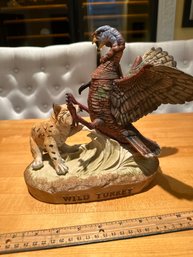 Vintage Wild Turkey Austin Nichols Ltd Ed 1983 Turkey And Bobcat Decanter No.2