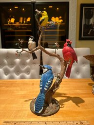 Birds Of Ohio 'Songbirds Of Spring' By Danbury Mint See Photos Flowers Broke Off