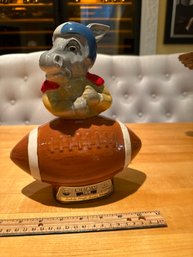Vintage - 1972 Democrat 'Donkey' Football Jim Beam Whiskey Decanter