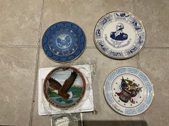 Set Of 4 Assorted Patriotic Americana Collector Plates