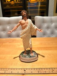 Jesus Crown Of Thorns 9 Cold Cast Porcelain Religious Sculpture Danbury