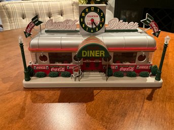 Danbury Mint Vintage Collectible Coca-Cola Light Up Diner Clock