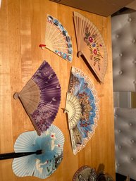 Lot Of Vintage Hand Fans, See All  Photos