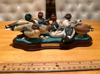 DANBURY MINT THE DREAM TEAM BY ART LAMAY BIRDS DUCKS SCULPTURE COLLECTION
