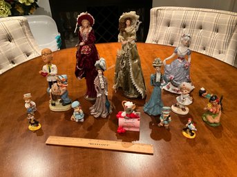Huge Table Lot Of Assorted Vintage Figurines