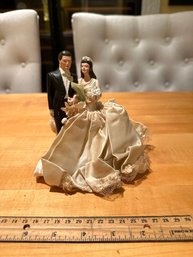 Vintage Wedding Cake Topper Bride & Groom
