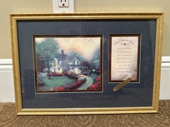 19x13 In Thomas Kinkade Accent Print Home Is Where The Heart Is