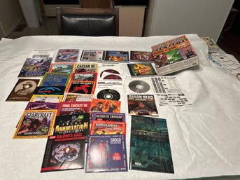 Large Lot Of Computer  CD Games  With Instruction Books And Manuals All In Excellent Condition Great Lot