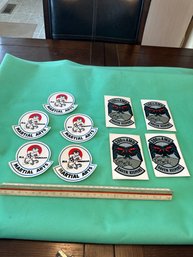 Vintage Hard To Find JKA Grumman Martial Arts Stickers  In Great Condition And 390th Raven Keepers Stickers
