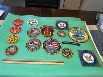 Lot Of Assorted Patches And 2 Stickers In Very Nice Condition 15 Total