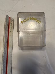 Vintage Phillip Morris Clear Plastic Cigarette Case Great To Add To Your Collection Needs A Little Cleaning