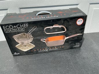 4X PIECE ECO  CHEF COPPER SERIES COOKWARE 9.5 Inch New In Box