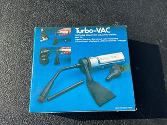 Turbo Vac Portable Miniature Cleaning System New In Box