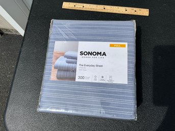 Sonoma The Every Day Sheet 4 Pc Set Blue Full Size 300 Thread Count 100% Cotton