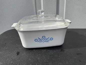 CORNING WARE BLUE CORNFLOWER 1.5 Quart Baking Dish With Lid