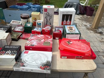 Huge Lot Of Christmas Ornaments And Decorations Almost All Brand New In Boxes Great Buy