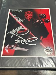 Ray Park Darth Maul Star Wars 8' X 10' Photograph Signed Autograph In Person