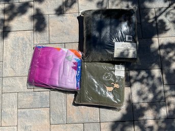2 New Throw Blankets And 1 Throw Pillow
