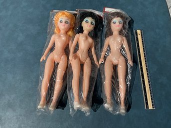 3 Vintage Plastic Fashion Dolls