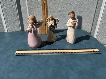 Lot Of 3 Assorted Angel Figurines