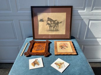 Lot Of Vintage Horse Art Wall Art