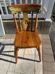 Vintage Hand Painthand Painted Small Wooden Anywhere Chair