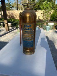 Chief Croker Soda-acid Vintage Fire Extinguisher Copper And Brass Fully Loaded ReDy To Use Great Piece