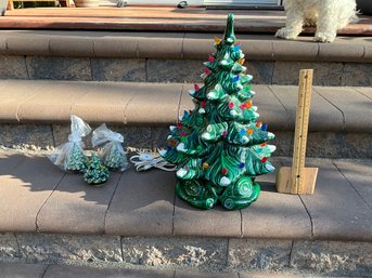 Lot Of Vintage Ceramic Christmas Trees