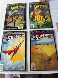 DC Comics Lot Of 4 Supergirl Num 686 Superman Num 20 77 21 - Funeral For A Friend 3, 6, 8 And 21
