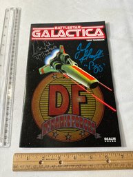 Jack Stauffer And 1999 Richard Hatch Signed Battlestar Galactica Comic Booksigned In Person