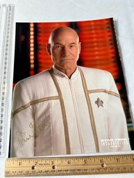 Patrick Stewart Signed 8x10 Photo Star Trek Captain Picard