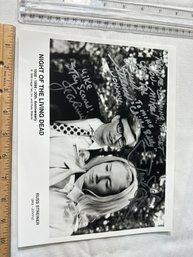 30th ANIV NIGHT OF THE LIVING DEAD SIGNED IN PERSON 8X10 PHOTO GEORGE ROMERO RUSS STREINER AND JUDITH O'DEA