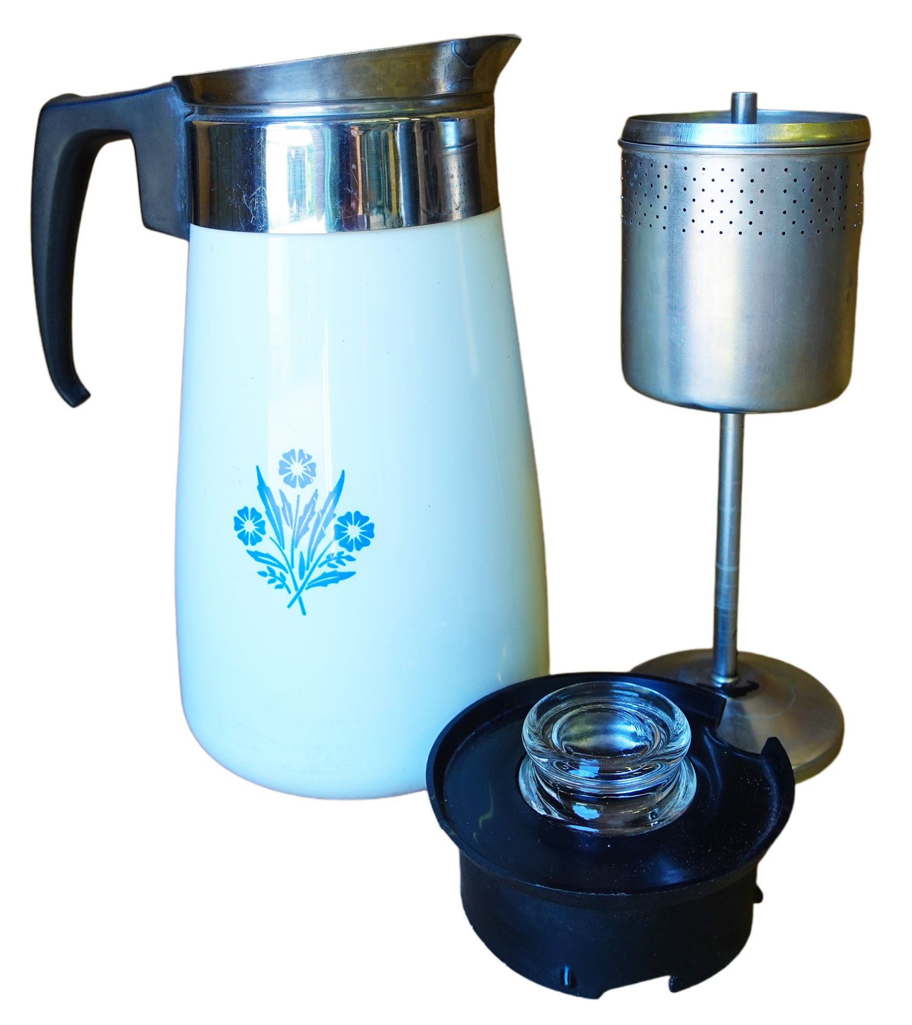 Vintage Corning Ware Cup White Coffee Percolator #20968