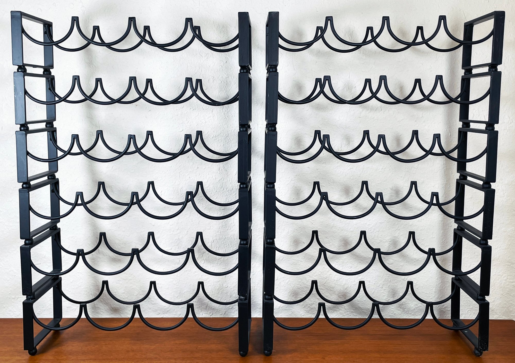 Stackable Black Metal Wine Racks #28333 | Auctionninja.com