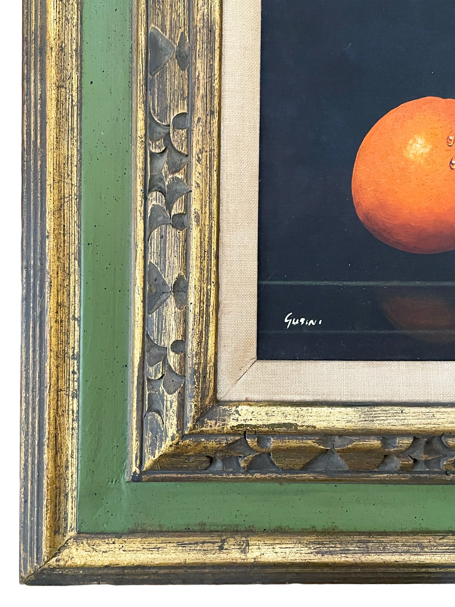 Signed Antonio Gusini (B. 1901) Still Life Oil Painting #23631
