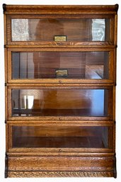 Gorgeous Antique Stackable Oak Barrister Bookcase By Globe-Wernick