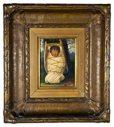 Historical Original Oil Painting By Grace Carpenter Hudson (1865-1937) 'Little Mendocino' With COA