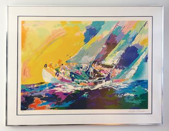 Amazing Large Signed Leroy Neiman Original Serigraph Print 'hawaiin Sailing' 185/300
