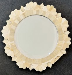 Bone Inlay Framed Wall Mirror, As Is