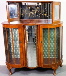 Unique Art Deco Cocktail Display Cabinet Dry Bar Circa 1930-1950