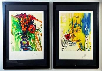 Two Exquisite And Unique Signed Salvador Dali Lithographs American Design Ltd. 1980 With Folder And Letter
