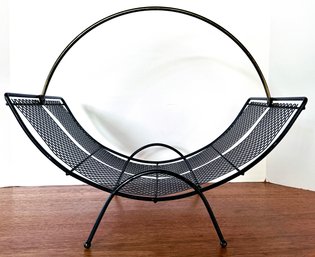 Vintage Mid Century Modern Mesh Magazine Rack