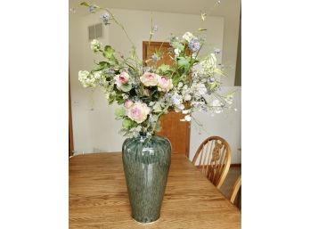 Ceramic Vase With Faux Foliage